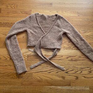 NWT SKIMS Cozy knit wrap sweater L/XL